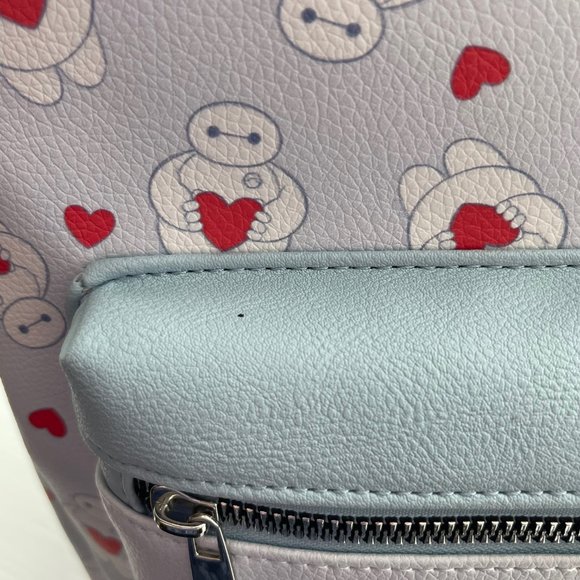 New Bioworld Disney Big Hero 6 Baymax Hearts Valentine's Mini Backpack - Picture 3 of 11